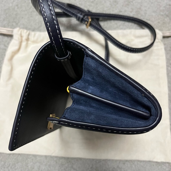 Tory Burch | T Monogram Jacquard Chain Wallet | Tory Navy - Picture 7 of 11